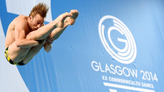 Mitcham in action before his silver medal win at the Men’s 1m Springboard final during the 2014 Commonwealth Games. Picture: AAP