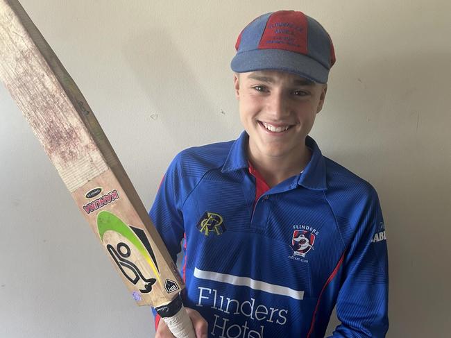 Sam Field and his Kookaburra bat have seen off plenty of balls. Picture: Supplied.