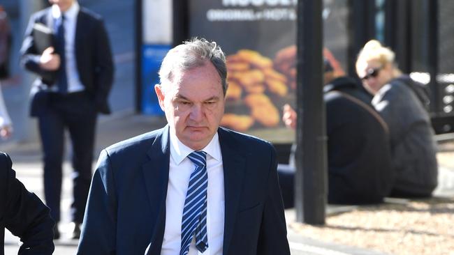 Former Ipswich mayor Paul Pisasale is seen arriving at the Brisbane Magistrates Court this week. Picture: AAP/Darren England