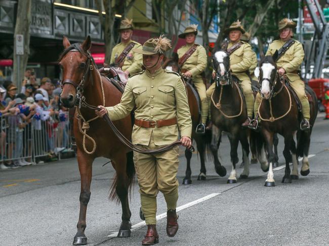 Brisbane 2023 Anzac Day parade. Picture: NCA NewsWire / Glenn Campbell