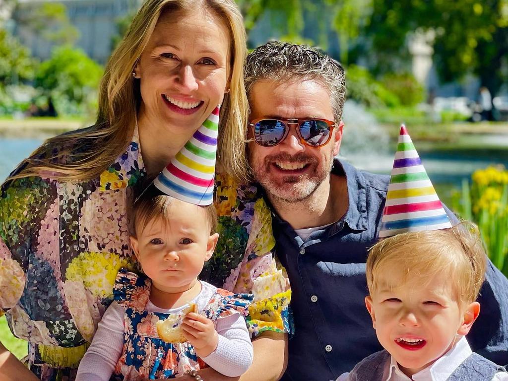 Zonfrillo and wife Lauren with their children Alfie and Isla. Picture: jockzonfrillo/facebook