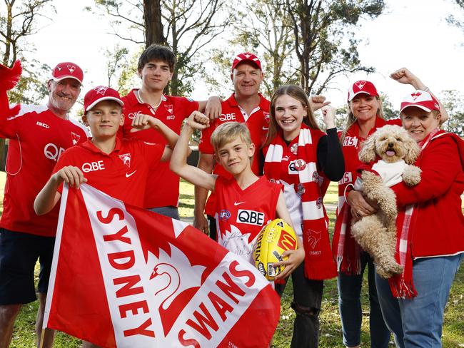 Swans fans are ready for Friday's game against Port Adelaide at the SCG. Picture: Jonathan Ng