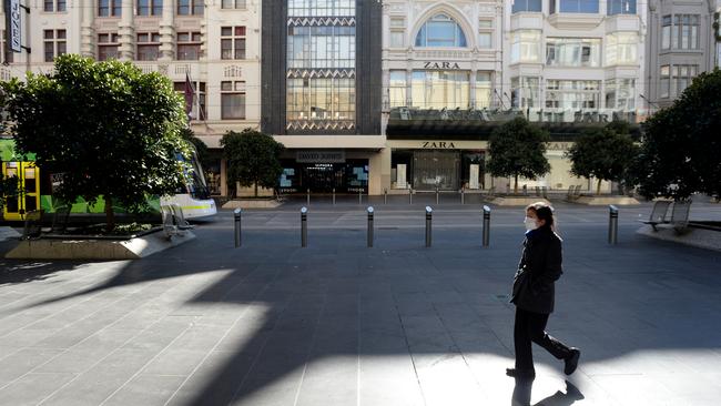 The head of the nation’s peak retail body says Melbourne’s CBD will take a decade to recover from pandemic lockdowns. Picture: Andrew Henshaw