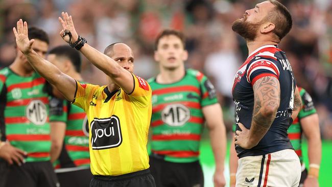 Jared Waerea-Hargreaves was one of seven sin bins. Picture: Mark Kolbe/Getty Images