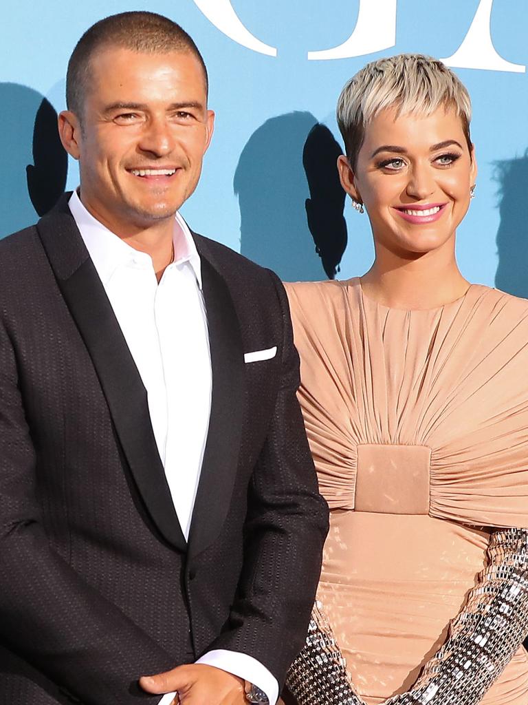 Orlando Bloom (L) and Katy Perry in September. Picture: AFP