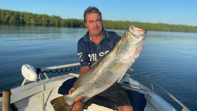 Dean Grieve, owner of the Tinnie Shack in Mission Beach, was attacked by a saltwater crocodile at Port Hinchinbrook, Cardwell, on Friday. Picture: Supplied