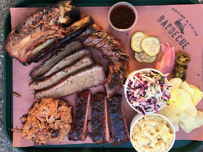 Meat platter at Bovine and Swine Barbecue Co. Pictures: Jenifer Jagielski