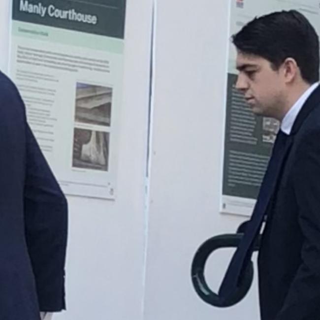 George Hartley-Wilson, 27, outside Manly Local Court. Picture: Manly Daily