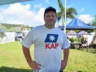 KAP candidate for Dawson Brendan Bunyan campaigned in the Whitsundays this week ahead of the federal election. Picture: Claudia Alp