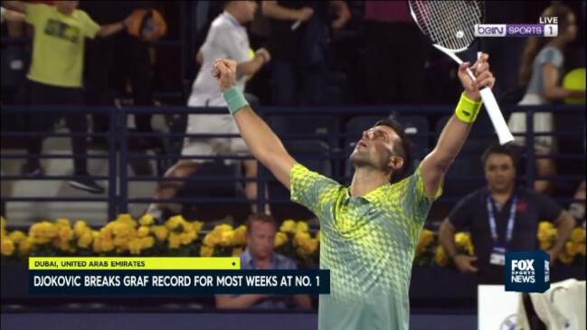 Djokovic breaks Graf’s record with win