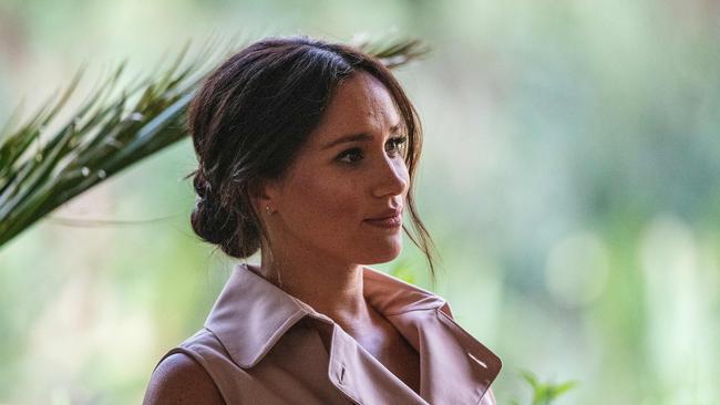 Meghan, the Duchess of Sussex. Prince Harry recalled the hounding of his late mother Diana to denounce media treatment of his wife Meghan Markle this week. Picture: Michele Spatari/AFP