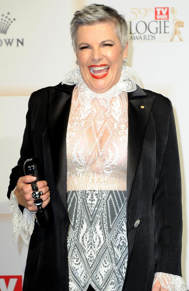 Television personality Susie Elelman arrives at the 2017 Logie Awards at the Crown Casino in Melbourne, Australia, Sunday, April 23, 2017. Picture: AAP Image/Joe Castro