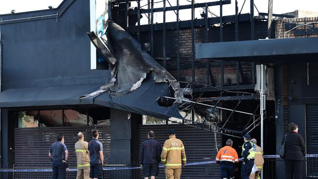 Club Dakota was destroyed by fire in May 2016. Picture: Steve Tanner