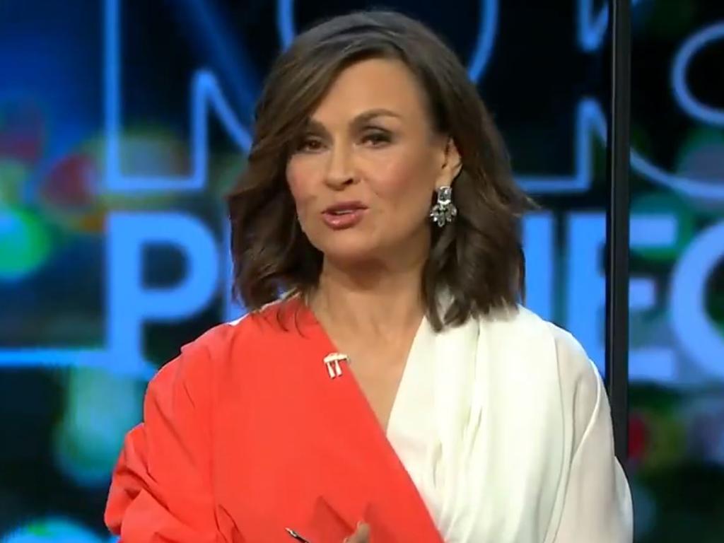 After apologising, she circled back to the topic later in the show to explain her comments. Picture: Channel 10