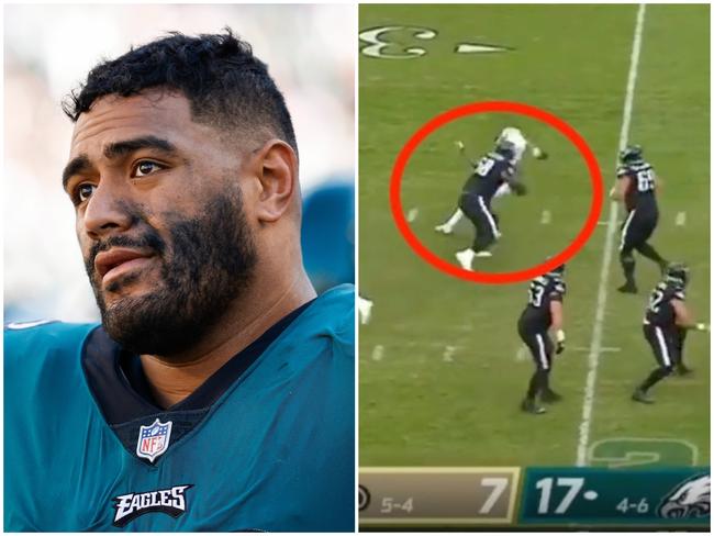 Jordan Mailata was in a mood v New Orleans