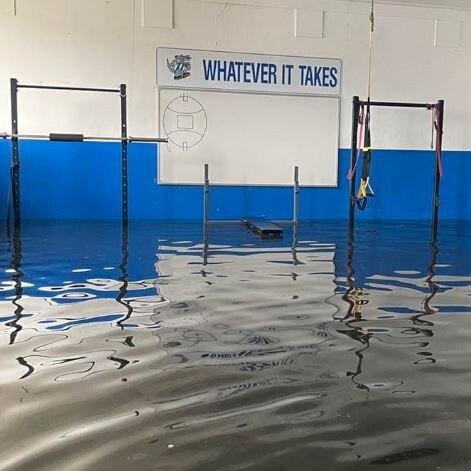 Corowa-Rutherglen's flooded changerooms. Picture: Supplied