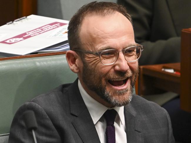 Australian Greens Adam Bandt during Question Time. Picture: NCA NewsWire / Martin Ollman