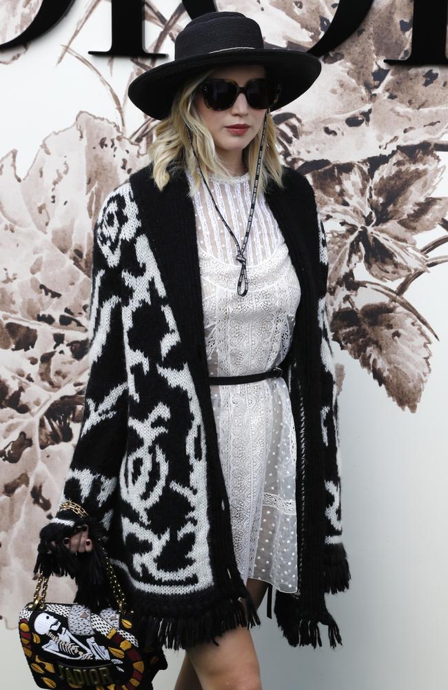 Jennifer Lawrence at the Christian Dior 2017 fall/winter couture collection show in Paris in July. Picture: AFP