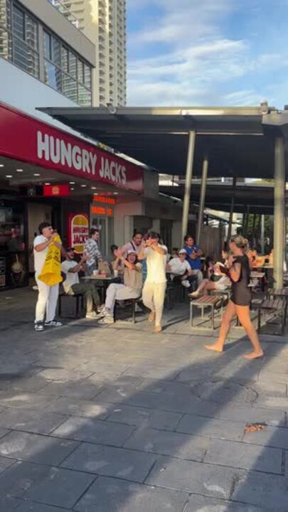 Revellers keep the party going at Surfers Paradise, New Year's Day 2025