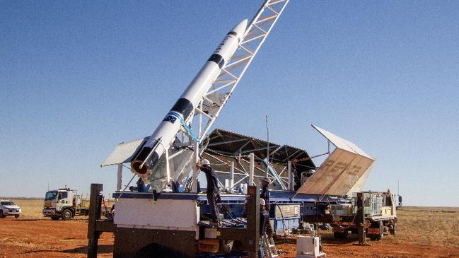 Gilmour Space’s One Vision test a rocket in Far North Queensland last year.