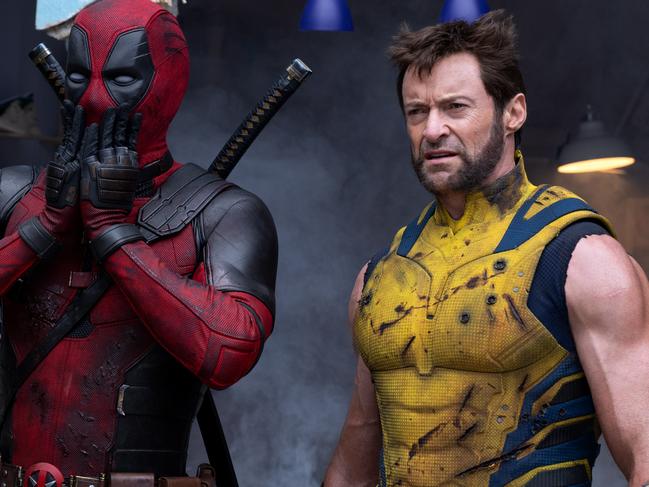 Ryan Reynolds as Deadpool/Wade Wilson and Hugh Jackman as Wolverine/Logan in this year’s blockbuster Deadpool &amp; Wolverine. Picture: Jay Maidment/20th Century Studios/MARVEL