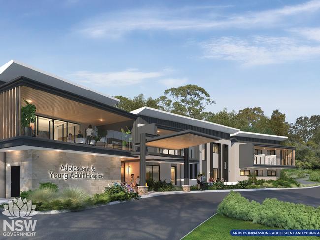 An artists impression shows Australia’s first palliative care hospice for young people living with an incurable illness in Manly. Picture: Supplied