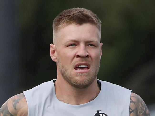 Jordan De Goey at Collingwood football training. Friday, January 10, 2025. Picture: David Crosling