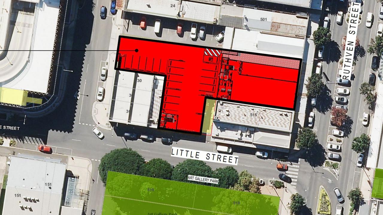 PROPOSED: Architectural designs and layouts for the proposed new National Australia Bank branch on Ruthven Street in Toowoomba City.