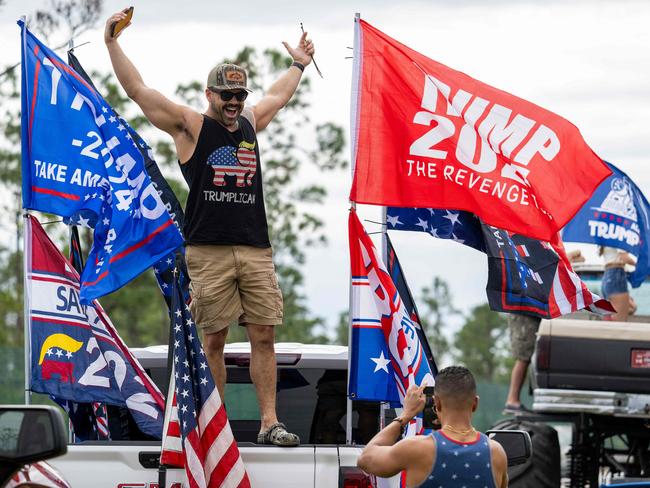 Supporters of US President-elect Donald Trump during a Trump Victory Parade in West Palm Beach, Florida. Picture: Jim WATSON/AFP