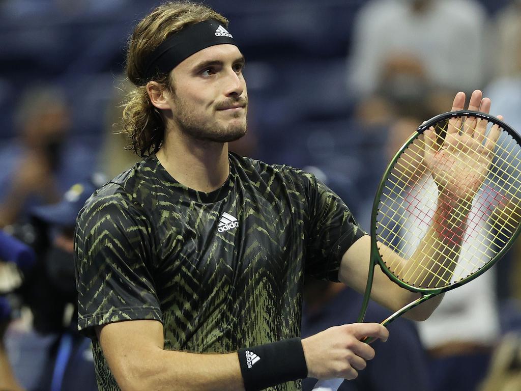 The New York wasn’t happy with Tsitsipas taking a long toilet break. Photo: Matthew Stockman/Getty Images/AFP