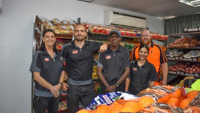 Tennant Creek IGA staff members. PHOTO: Tennant Creek and District Times