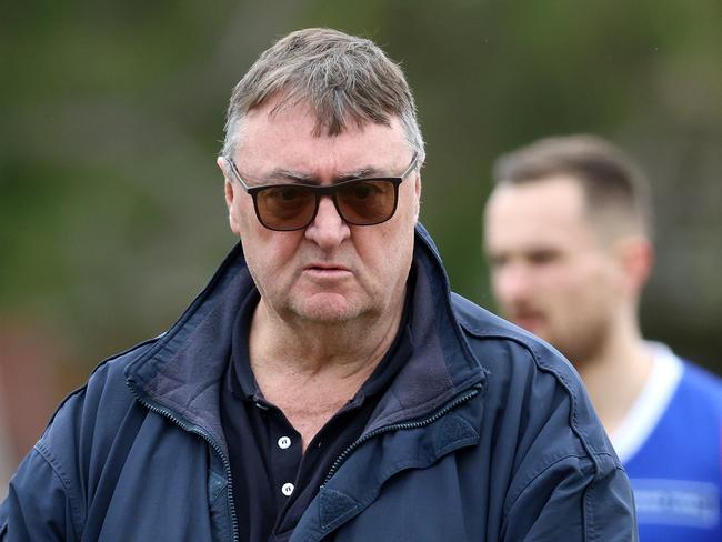 EDFL: Strathmore v Keilor: Mick McGuane coach of Keilor at Lebanon Reserve on Saturday July 15, 2023 in Strathmore, Victoria, Australia.Picture: Hamish Blair