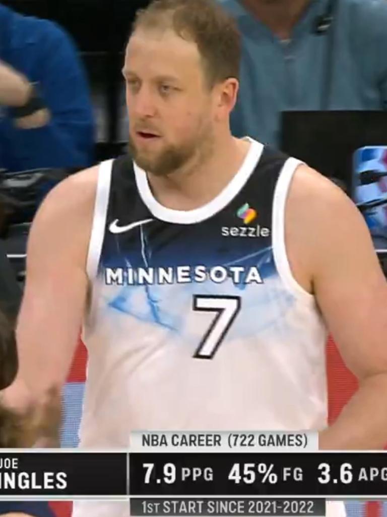 Joe Ingles got his first start in almost four years. Photo: X, NBA.