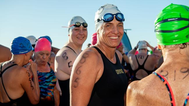 Nicky Kerr at the 2024 Masters Swimming Australia National Championships open swim event in Darwin. Picture: Pema Tamang Pakhrin