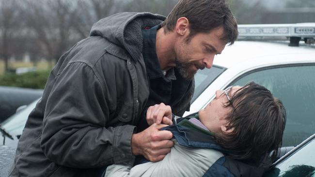 Hugh Jackman and Paul Dano in Prisoners.