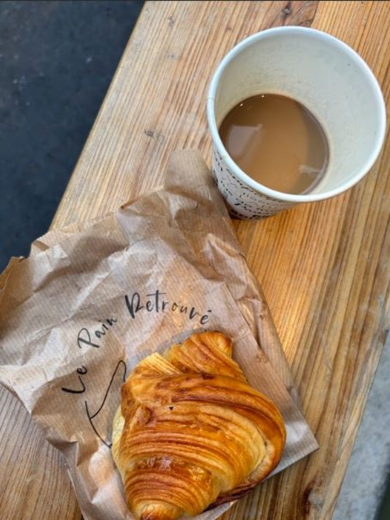 My diet now consists of the two Cs – coffee and croissants.