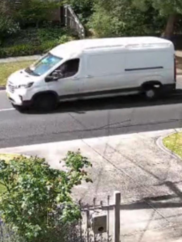 CCTV footage captured the moment a white van drove through the Melbourne suburb. Picture: Victoria Police