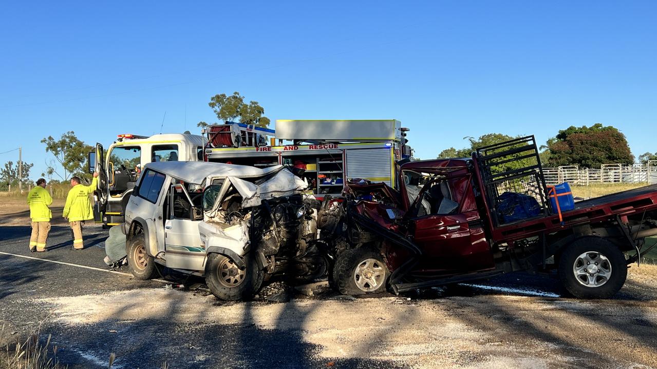 RACQ Capricorn Rescue shared this photo from the Calliope two-vehicle crash on May 1.