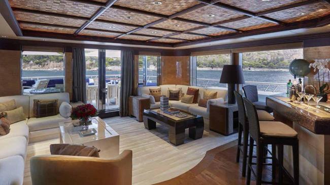 Inside the superyacht The Felix.