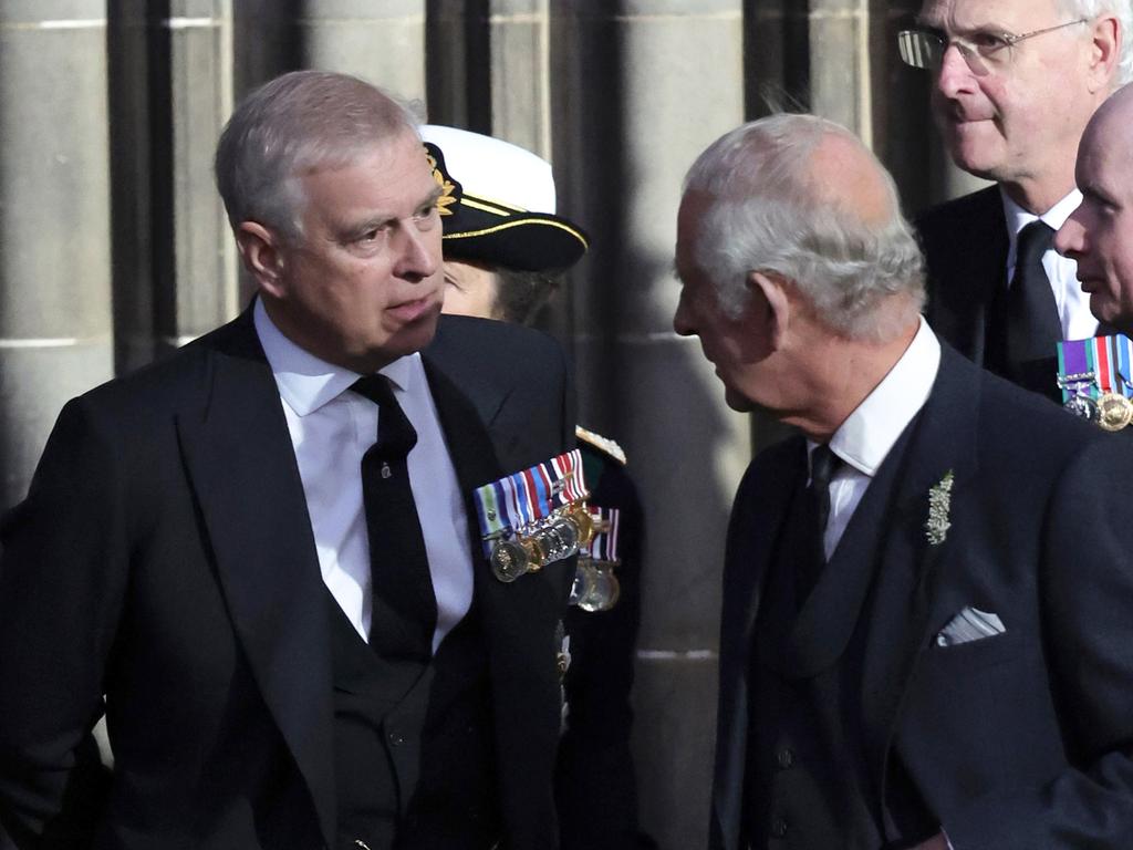 The brothers, pictured at St Giles Cathedral after a vigil in memory of the Queen last September, appear to be reaching a compromise. Picture: Getty Images