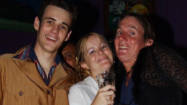 Mitchell Moncrieff, Lisa Richards & Glen Scovell at Flinders Street Station Nightclub Picture: Bryan Lynch ad296018