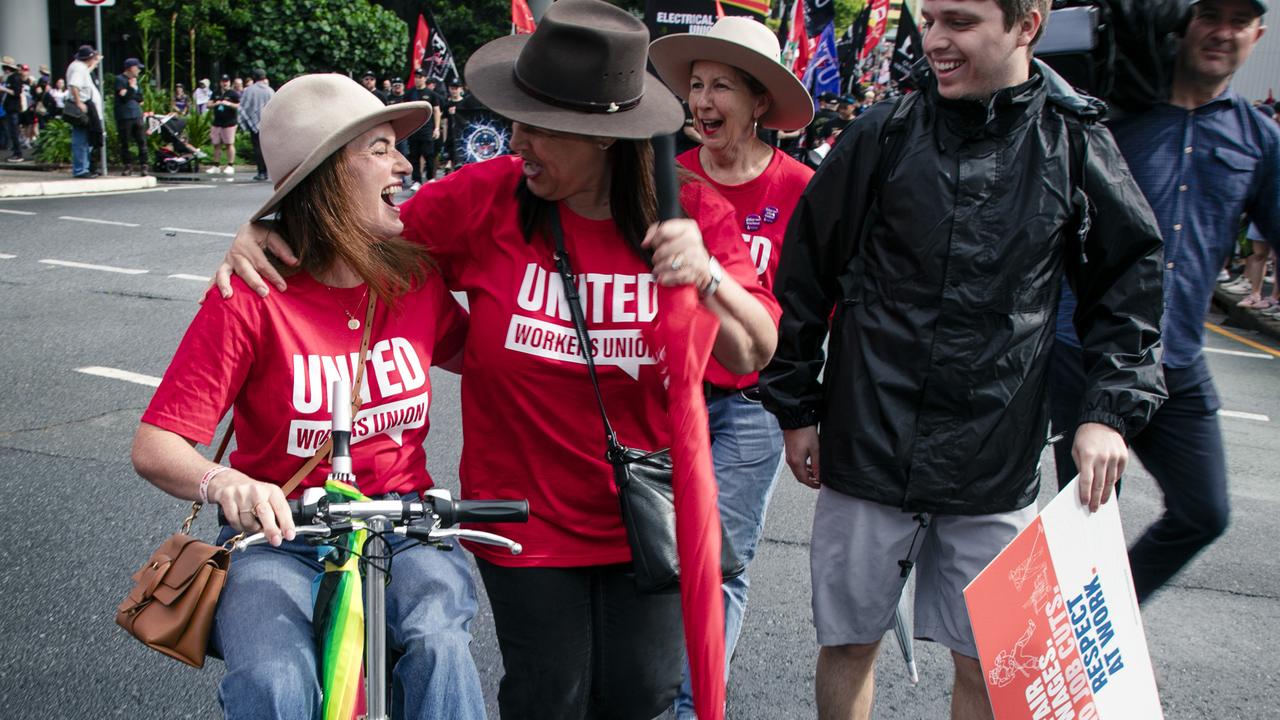 Disrupters toast of Labour Day march as Queensland ranks double