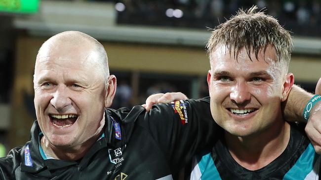 Wines said the speculation around Ken Hinkley was of no concern to the rampaging Power. Picture: Sarah Reed