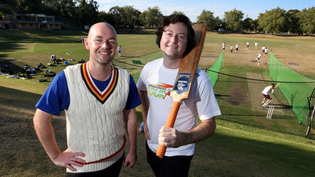 15/12/2015 Cricket authors Sam Perry and Dave Edwards, who have just written a tribute book to the game of cricket. David Geraghty / The Australian