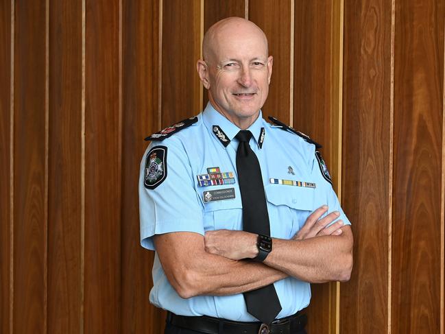 BRISBANE, AUSTRALIA - NewsWIRE Photos APRIL 22, 2024:  The new Queensland Police Commissioner Steve Gollschewski The Premier and Police Minister announce the new Queensland Police Commissioner in Brisbane.Picture: NCA NewsWIRE / John Gass