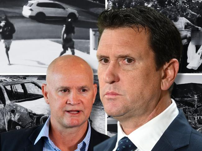 Police Minister Dan Purdie and his Labor counterpart Glenn Butcher have traded fiery words over the engine immobiliser trial.