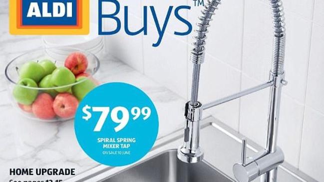 The Aldi tap found to contaminate water with 15 times the allowable level of lead. Picture: Supplied