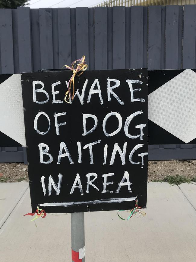 Signs have been put up near the popular dog walking tracks to warn other owners to take extra care.