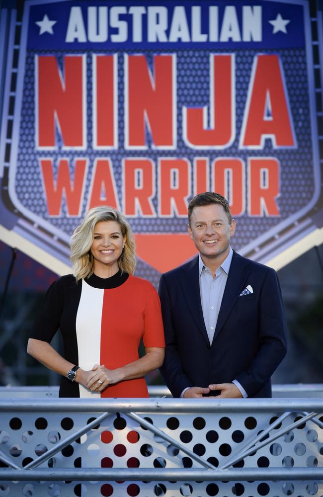 Hosts of Ninja Warrior Rebecca Maddern and Ben Fordham. Questions have been raised into the future of the show and the hosts. Picture: Supplied