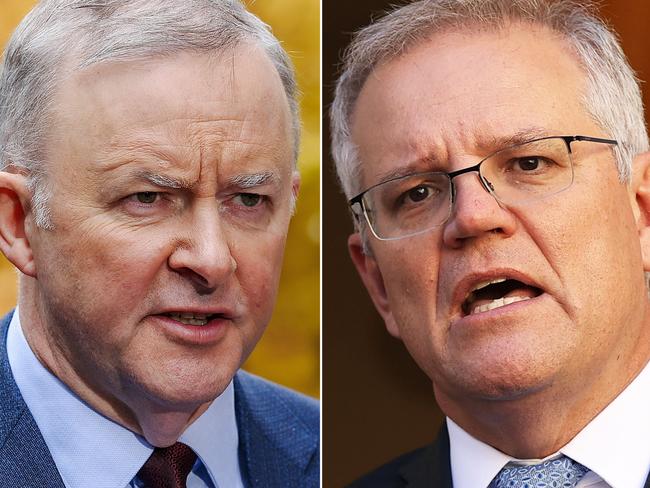 Anthony Albanese Scott Morrison composite. Picture: NCA Newswire